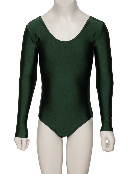 KDC029 Girls All Colours Nylon Lycra Long Sleeve Plain Dance Gymnastics Leotard