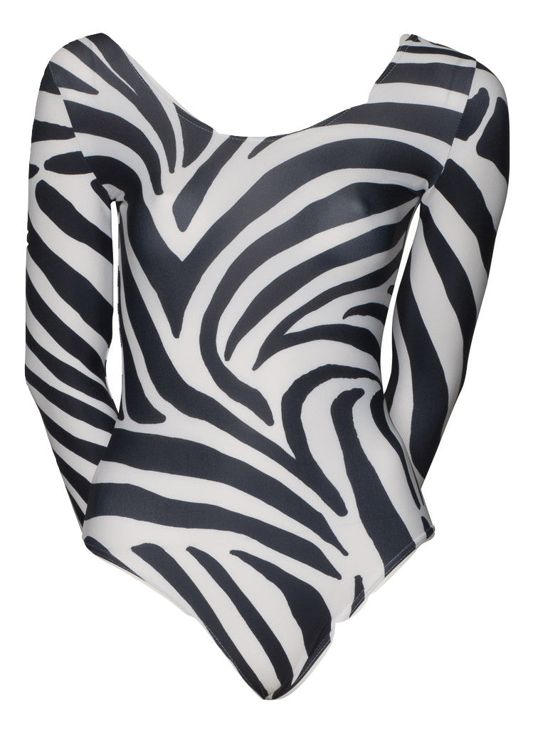 KDC029 All Colours ANIMAL PRINT Women's Girls Lycra Long Sleeve Dance Leotard