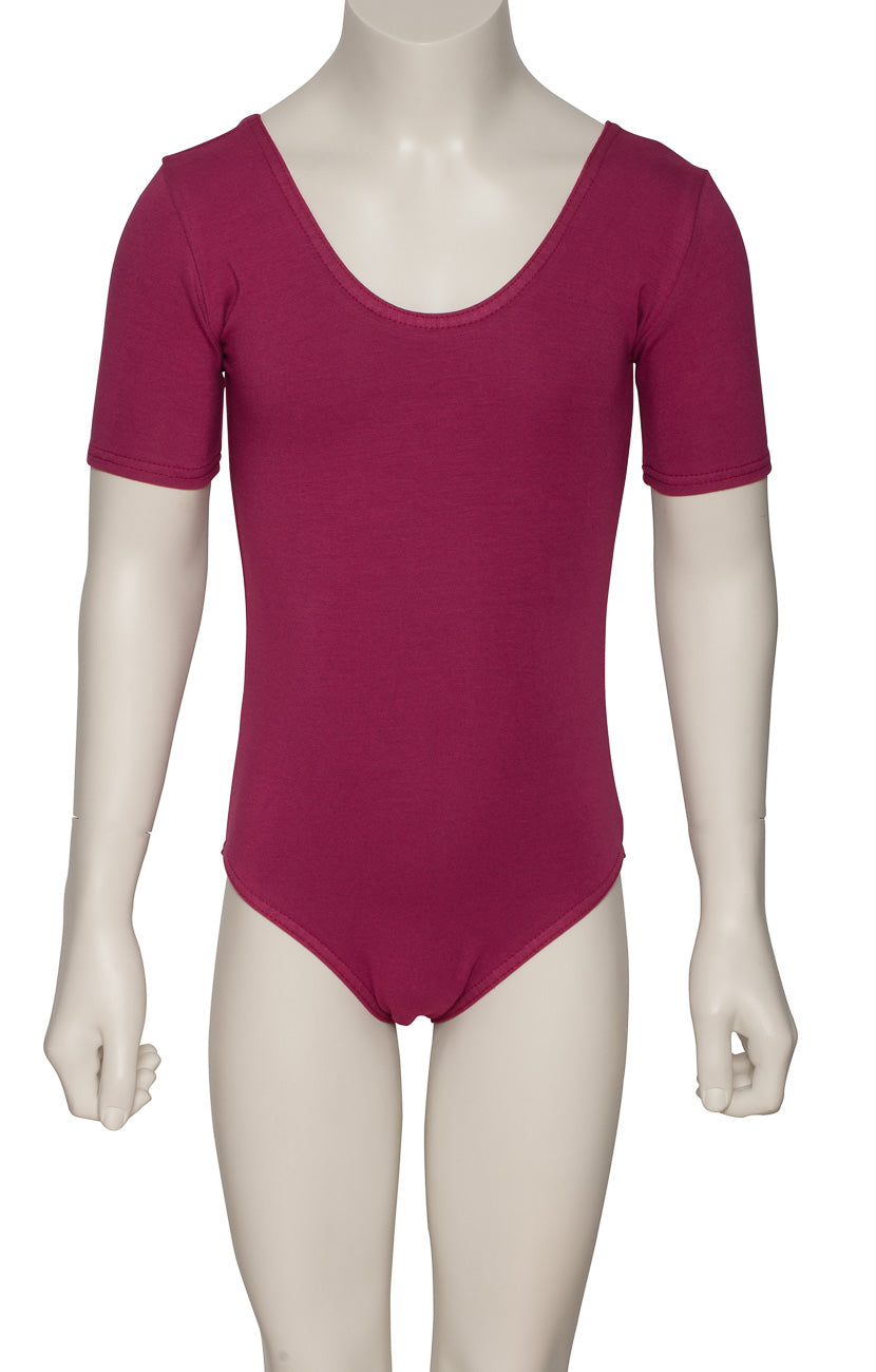 KDC037 Girls All Colours Cotton Short Sleeve Ballet Dance Leotard