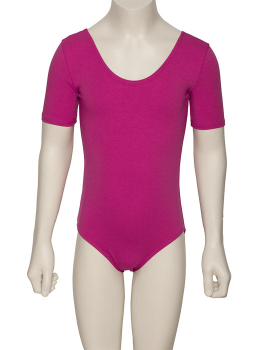 KDC037 Girls All Colours Cotton Short Sleeve Ballet Dance Leotard
