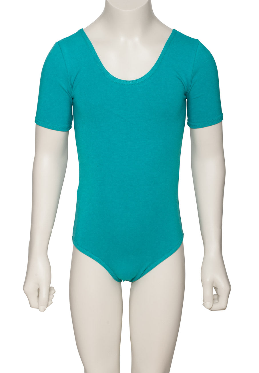 KDC037 Girls All Colours Cotton Short Sleeve Ballet Dance Leotard