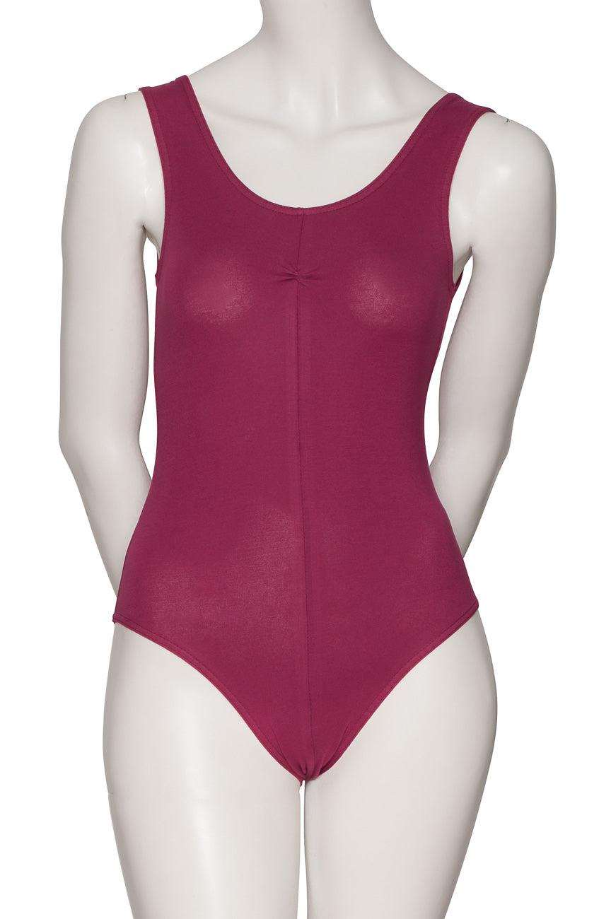 KDC038 Ruched Women's All Colours Cotton Sleeveless Ballet Dance Leotard