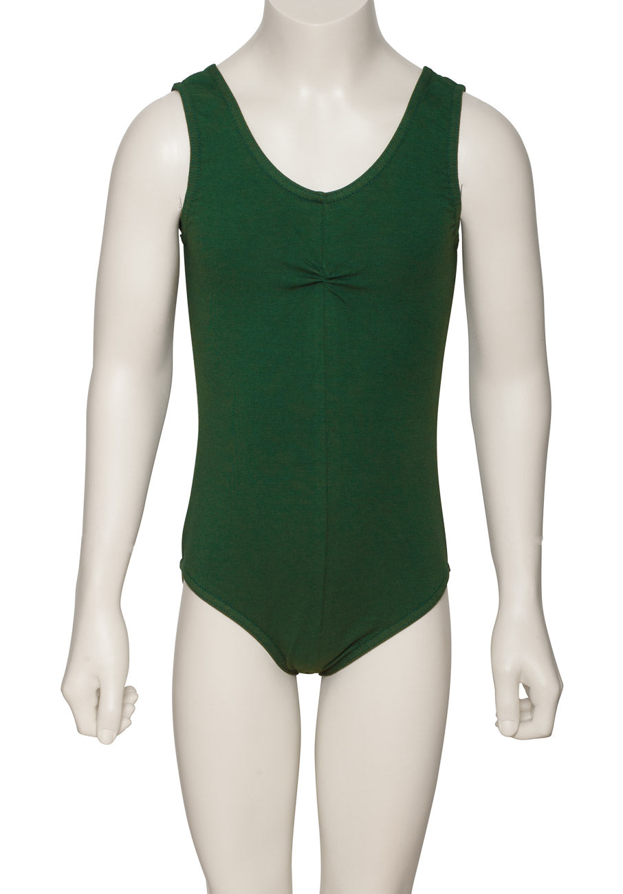 KDC038 Girls All Colours Ruched Cotton Sleeveless Ballet Dance Leotard