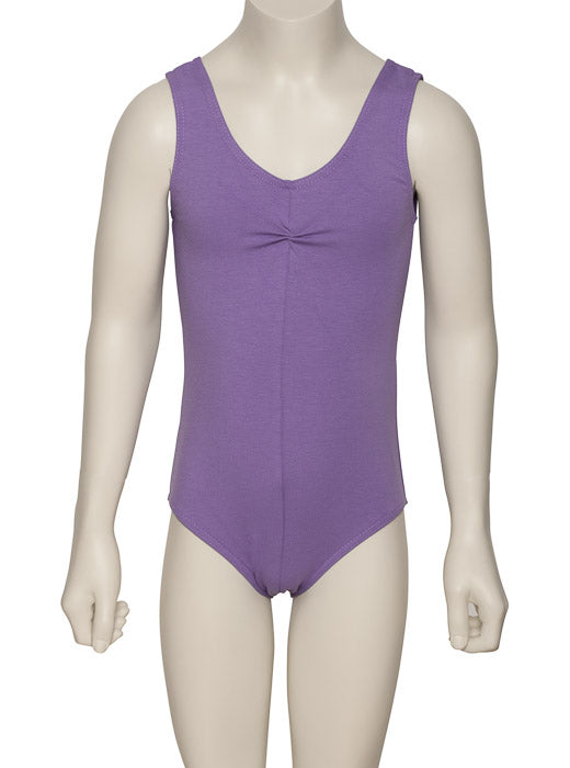 KDC038 Girls All Colours Ruched Cotton Sleeveless Ballet Dance Leotard