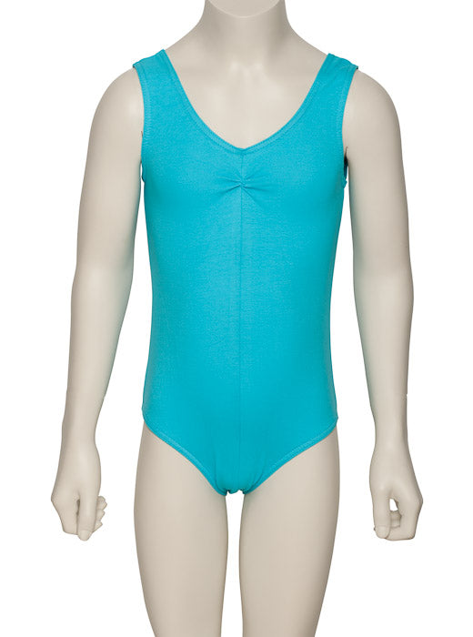 KDC038 Girls All Colours Ruched Cotton Sleeveless Ballet Dance Leotard