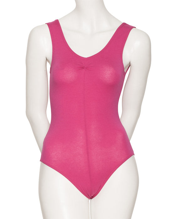KDC038 Ruched Women's All Colours Cotton Sleeveless Ballet Dance Leotard