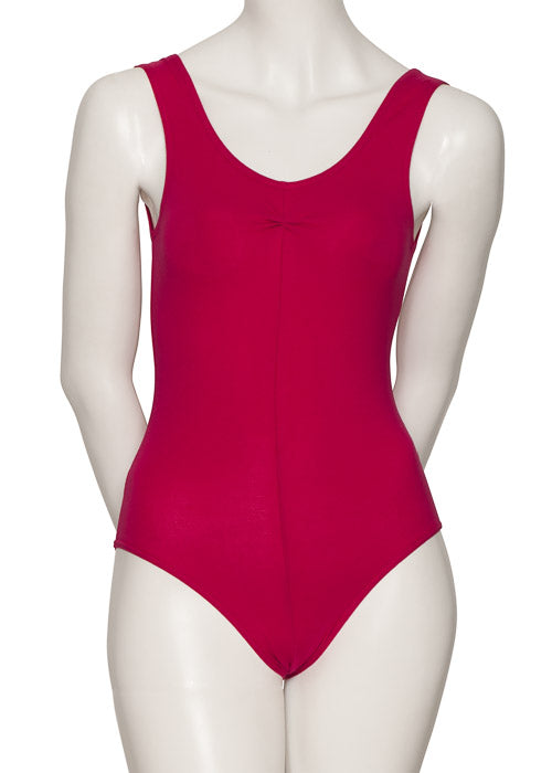 KDC038 Ruched Women's All Colours Cotton Sleeveless Ballet Dance Leotard