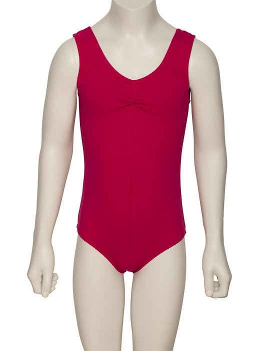 KDC038 Girls All Colours Ruched Cotton Sleeveless Ballet Dance Leotard