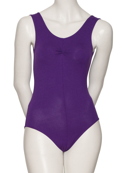 KDC038 Girls All Colours Ruched Cotton Sleeveless Ballet Dance Leotard