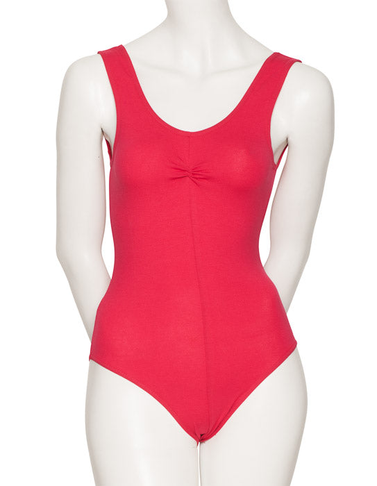 KDC038 Ruched Women's All Colours Cotton Sleeveless Ballet Dance Leotard