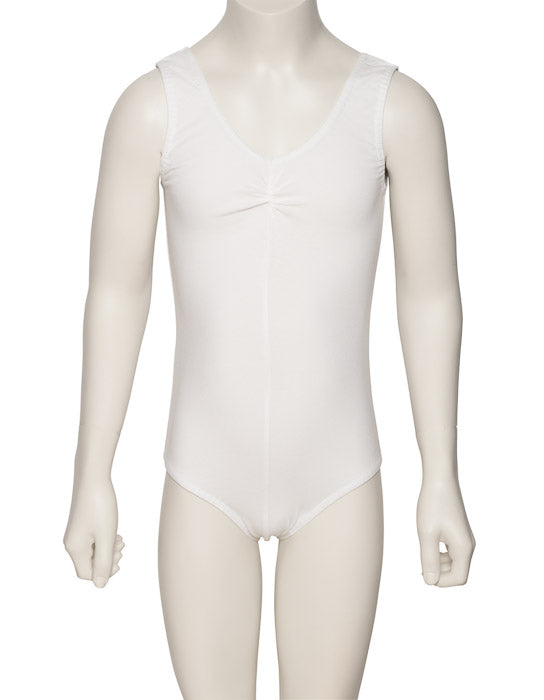 KDC038 Girls All Colours Ruched Cotton Sleeveless Ballet Dance Leotard