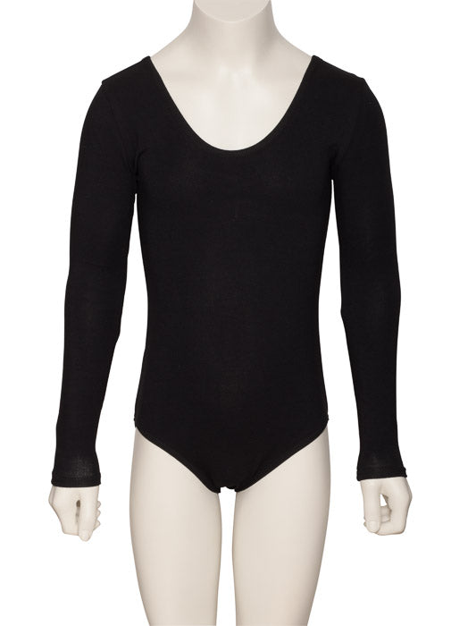 KDC039 Girls All Colours Ruched Cotton Long Sleeve Ballet Dance Leotard
