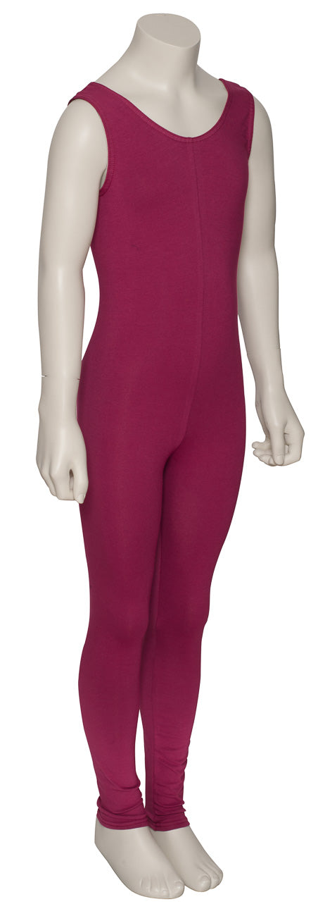 KDC056 Girls All Colours Cotton Sleeveless Footless Catsuit Unitard