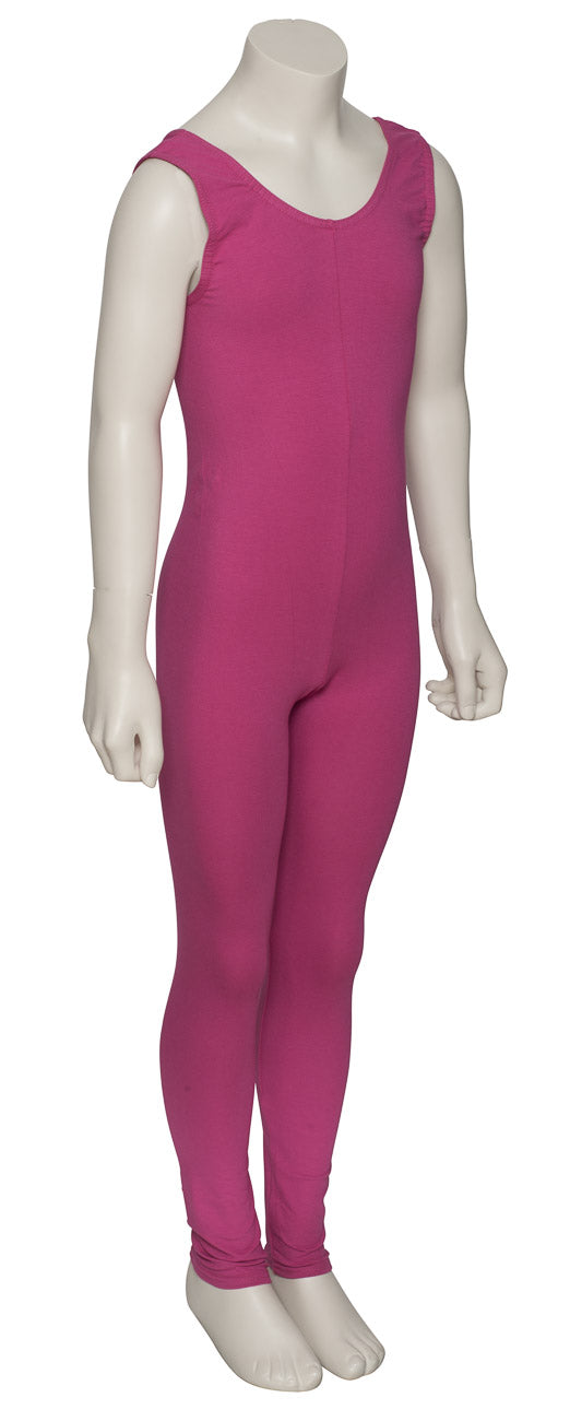 KDC056 Girls All Colours Cotton Sleeveless Footless Catsuit Unitard
