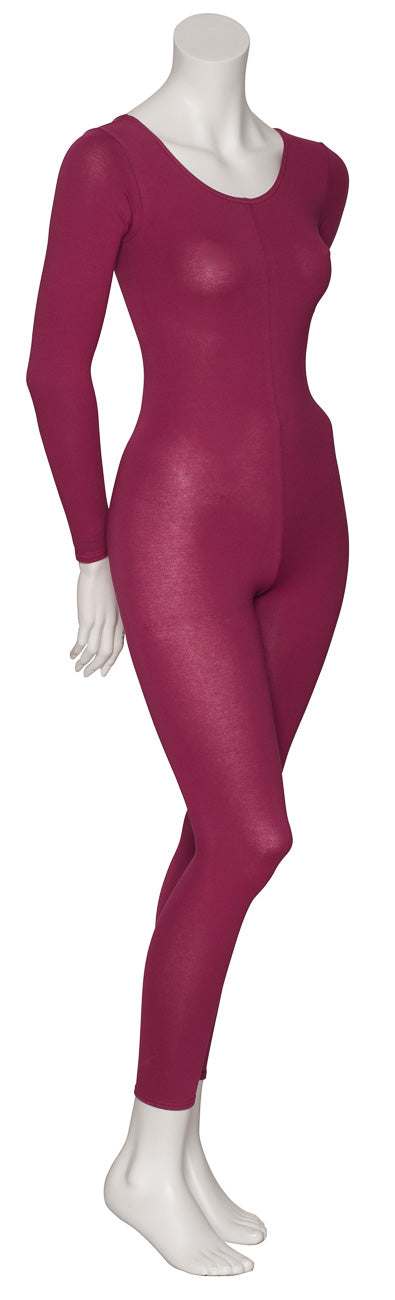 KDC057 Women's All Colours Cotton Long Sleeve Footless Catsuit Unitard