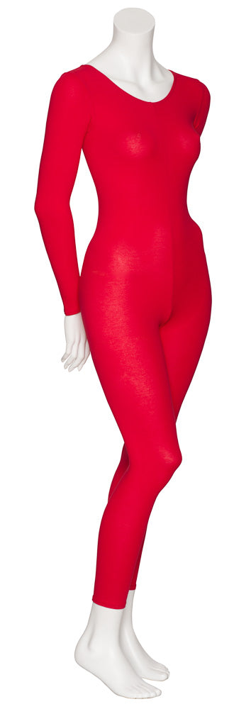 KDC057 Women's All Colours Cotton Long Sleeve Footless Catsuit Unitard