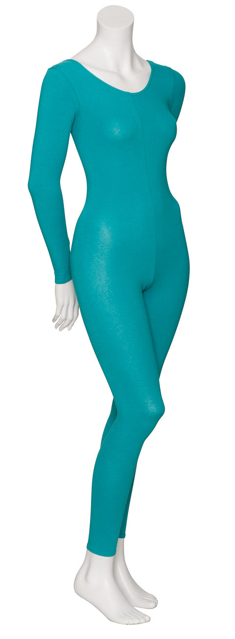 KDC057 Women's All Colours Cotton Long Sleeve Footless Catsuit Unitard