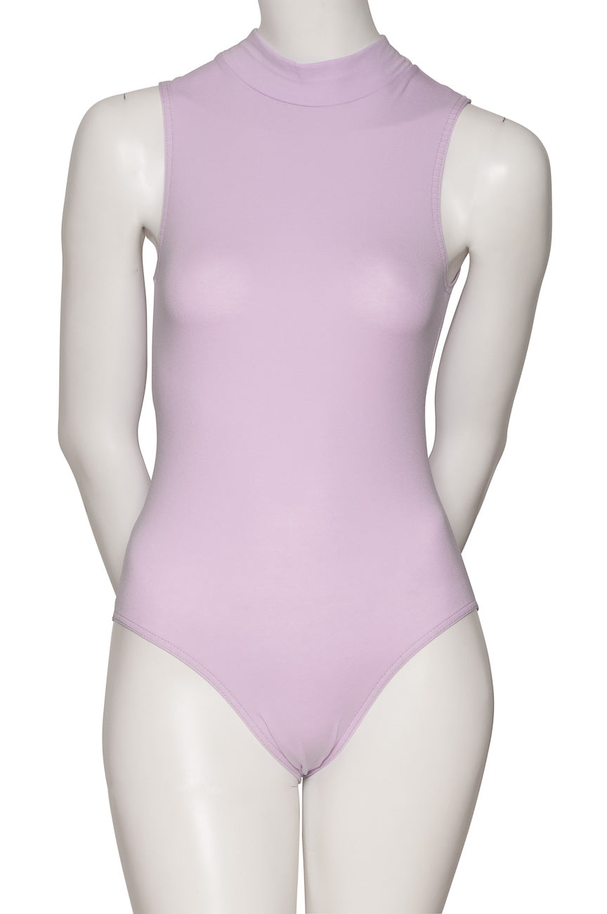 KDGC014 Women's All Colours High Neck Cotton Sleeveless Leotard