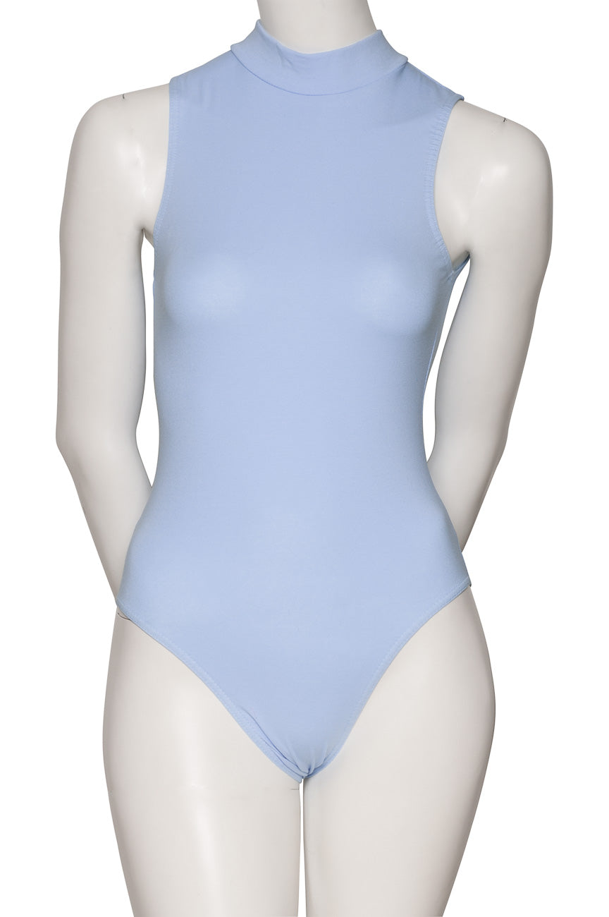 KDGC014 Women's All Colours High Neck Cotton Sleeveless Leotard