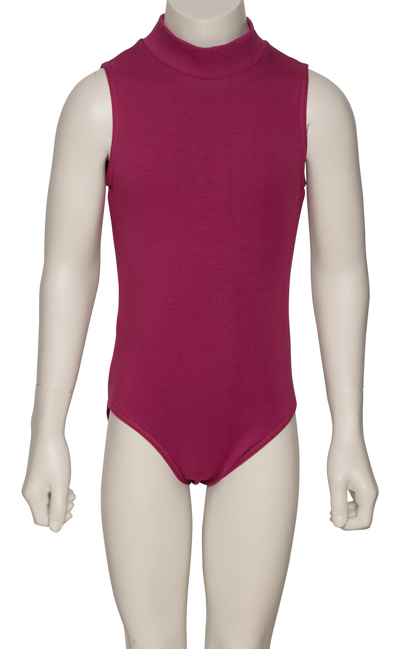 KDGC014 Girls All Colours High Neck Cotton Sleeveless Leotard