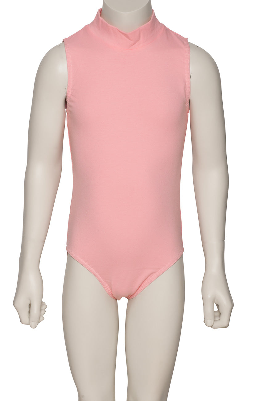 KDGC014 Girls All Colours High Neck Cotton Sleeveless Leotard
