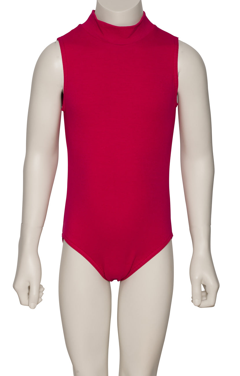 KDGC014 Girls All Colours High Neck Cotton Sleeveless Leotard