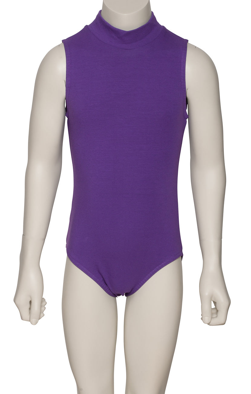 KDGC014 Girls All Colours High Neck Cotton Sleeveless Leotard