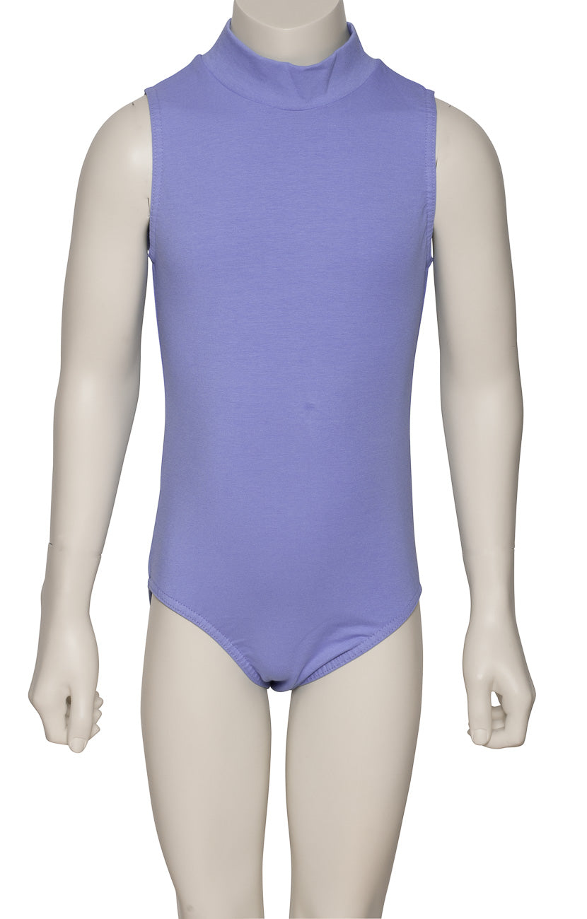 KDGC014 Girls All Colours High Neck Cotton Sleeveless Leotard