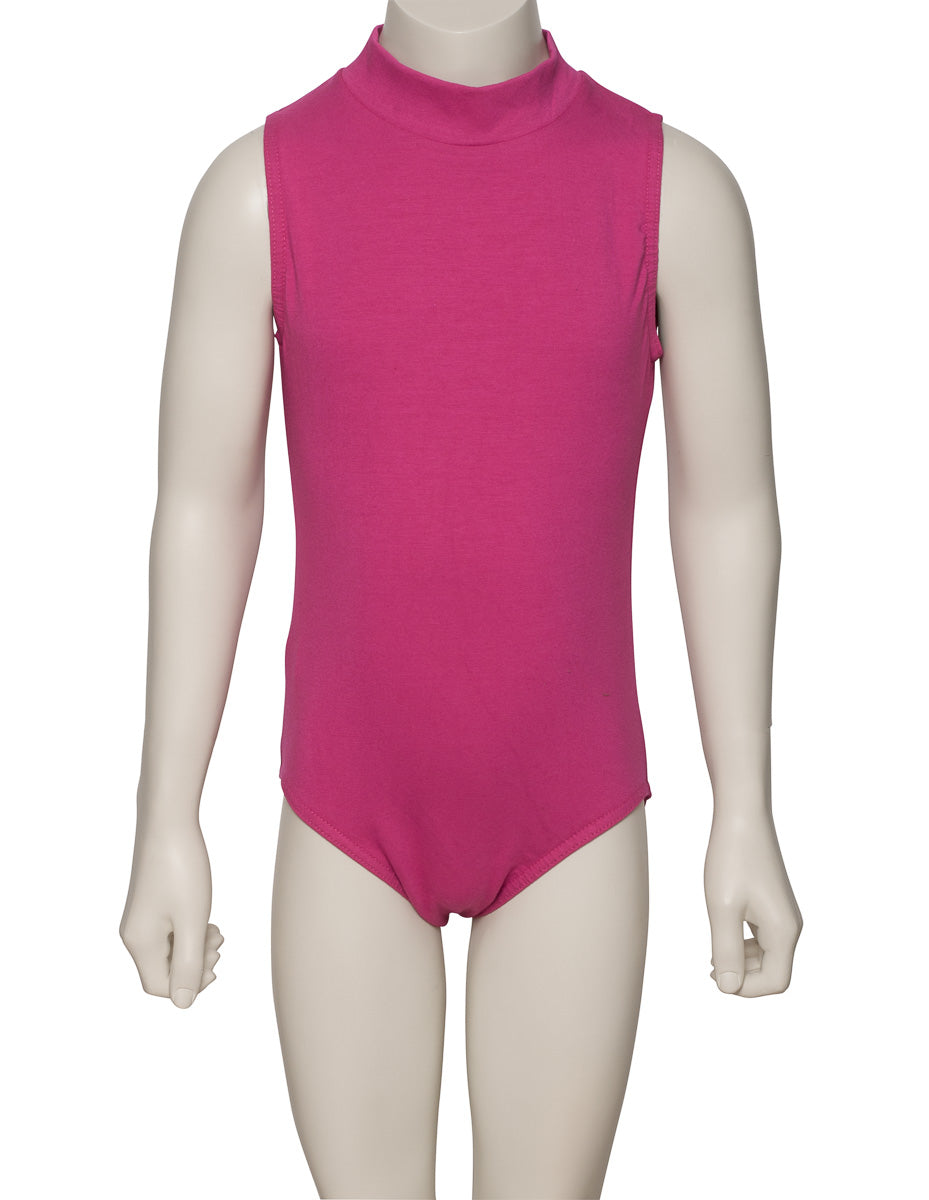 KDGC014 Girls All Colours High Neck Cotton Sleeveless Leotard