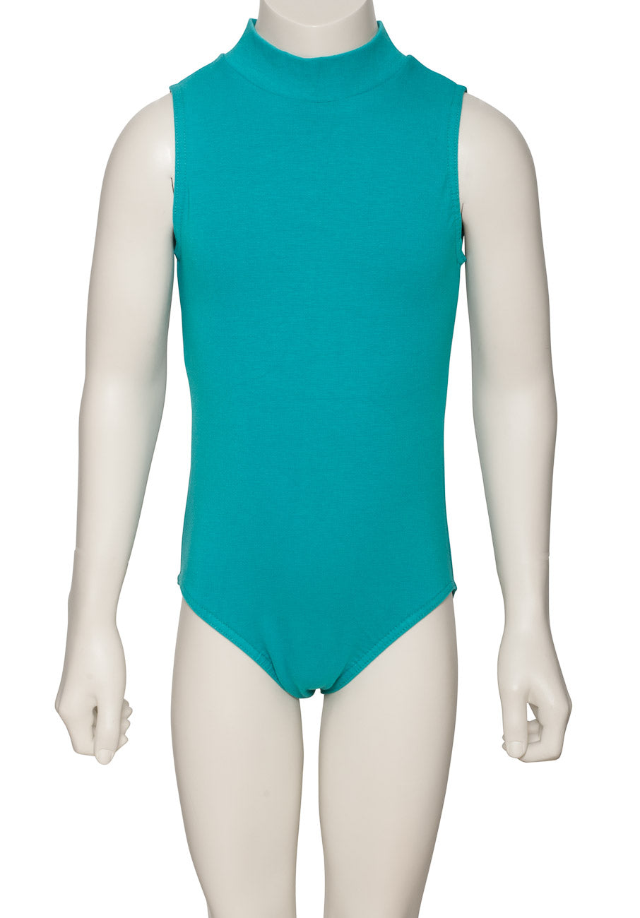 KDGC014 Girls All Colours High Neck Cotton Sleeveless Leotard