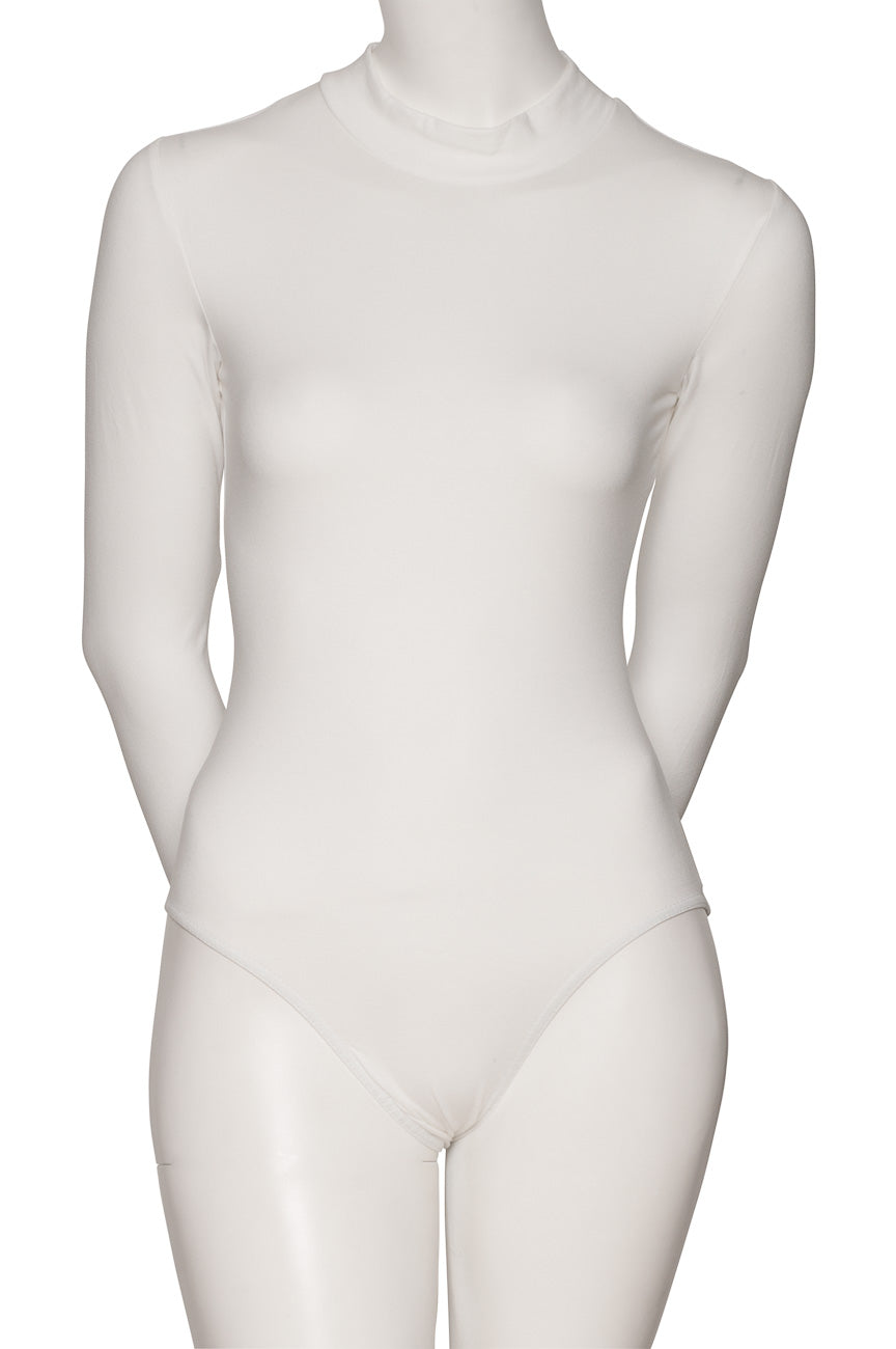KDGC015 Women's All Colours High Neck Cotton Long Sleeve Leotard