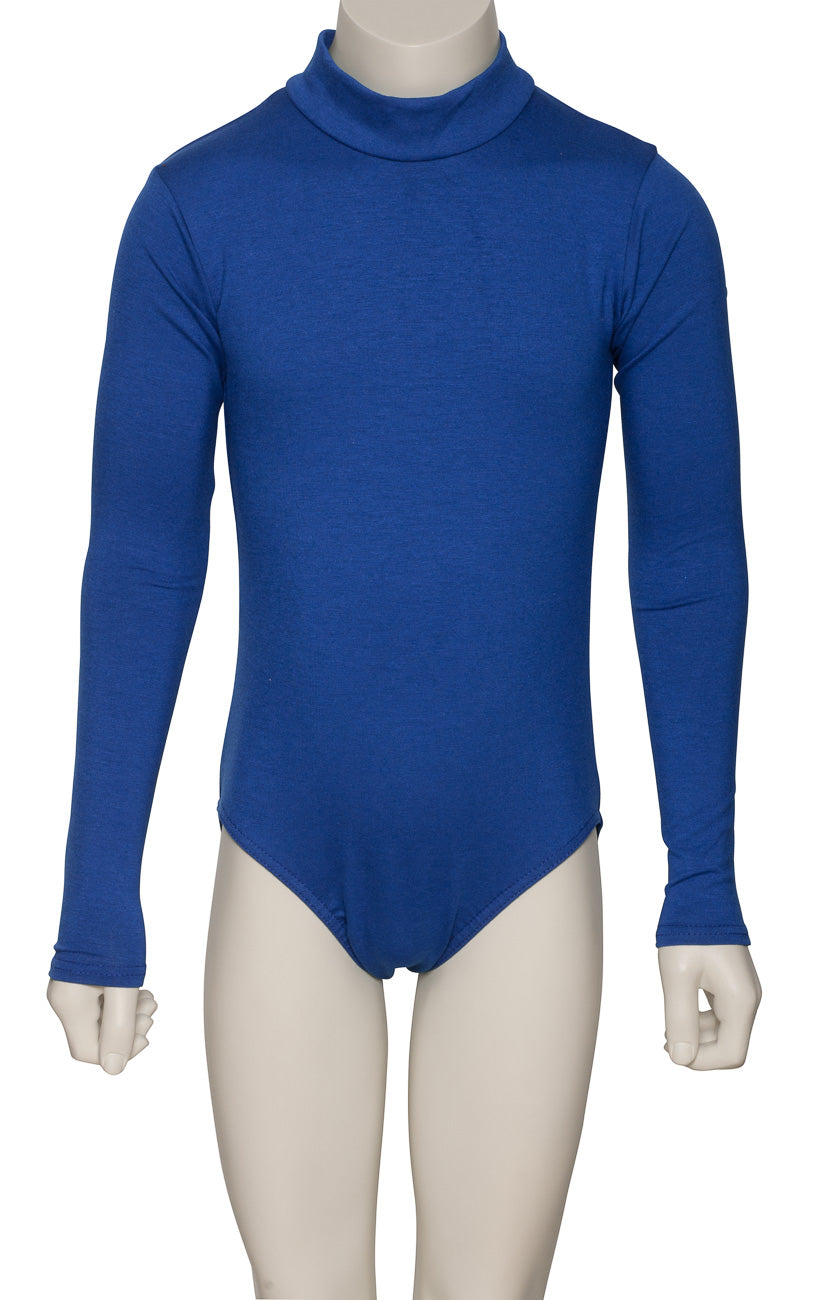 KDGC015 Girls All Colours High Neck Cotton Long Sleeve Leotard