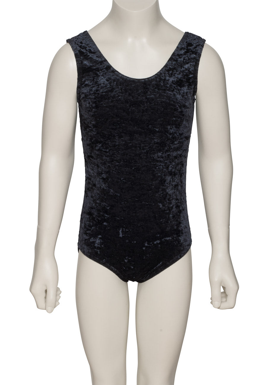 KDGV046 Girls All Colours Velour Crushed Velvet Sleeveless Dance Leotard