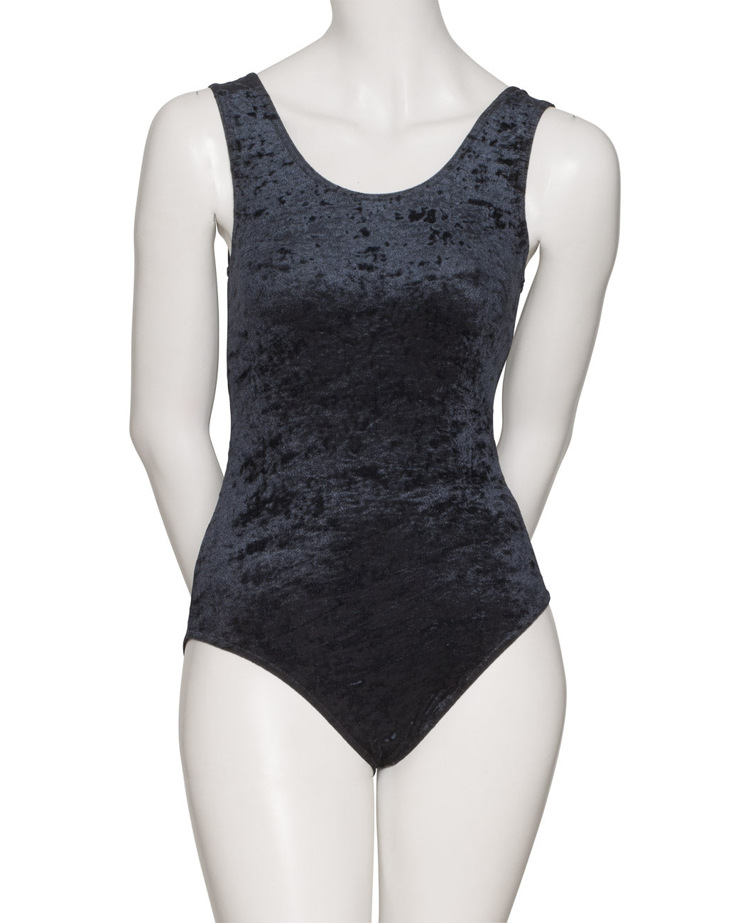 KDGV046 Women's All Colours Velour Crushed Velvet Sleeveless Dance Leotard