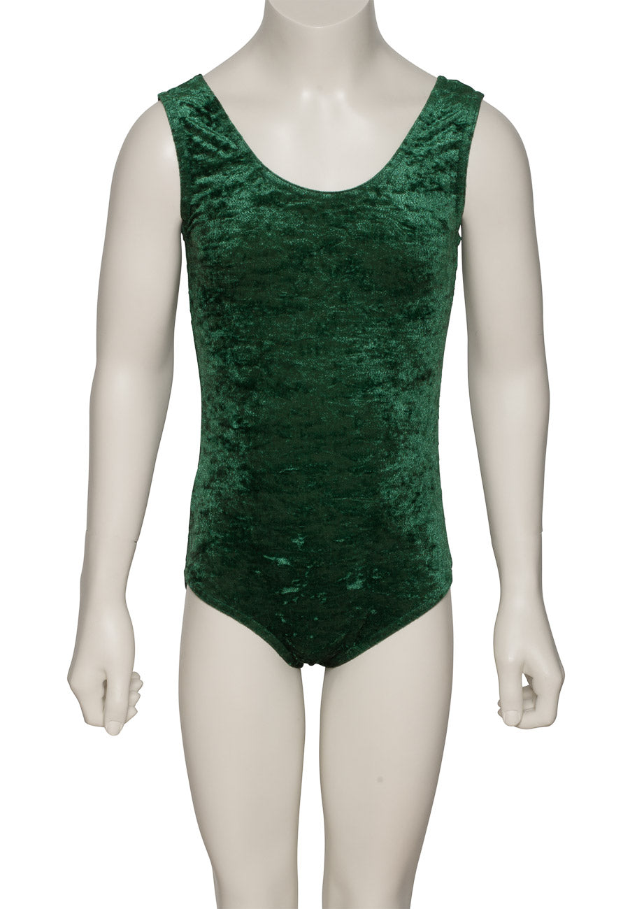 KDGV046 Girls All Colours Velour Crushed Velvet Sleeveless Dance Leotard