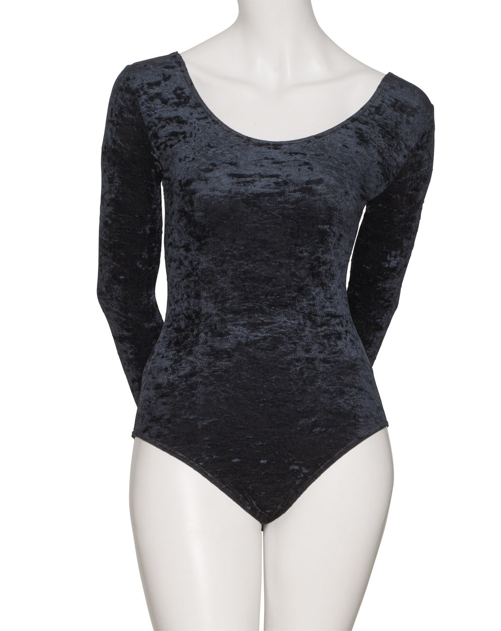 KDGV049 Women's All Colours Velour Crushed Velvet Long Sleeve Dance Leotard