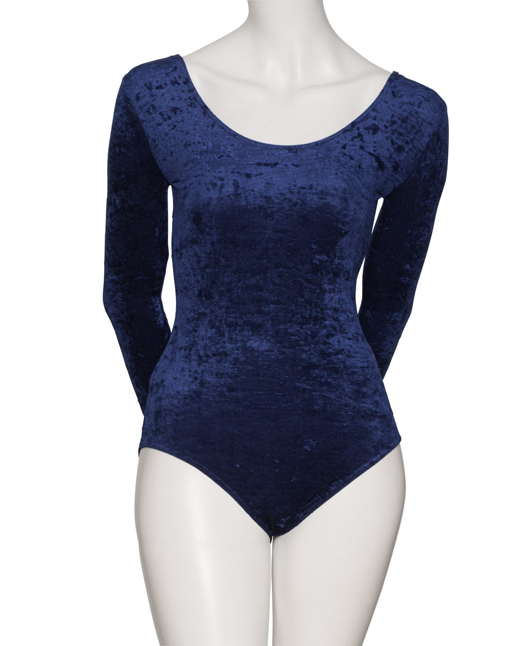 KDGV049 Women's All Colours Velour Crushed Velvet Long Sleeve Dance Leotard