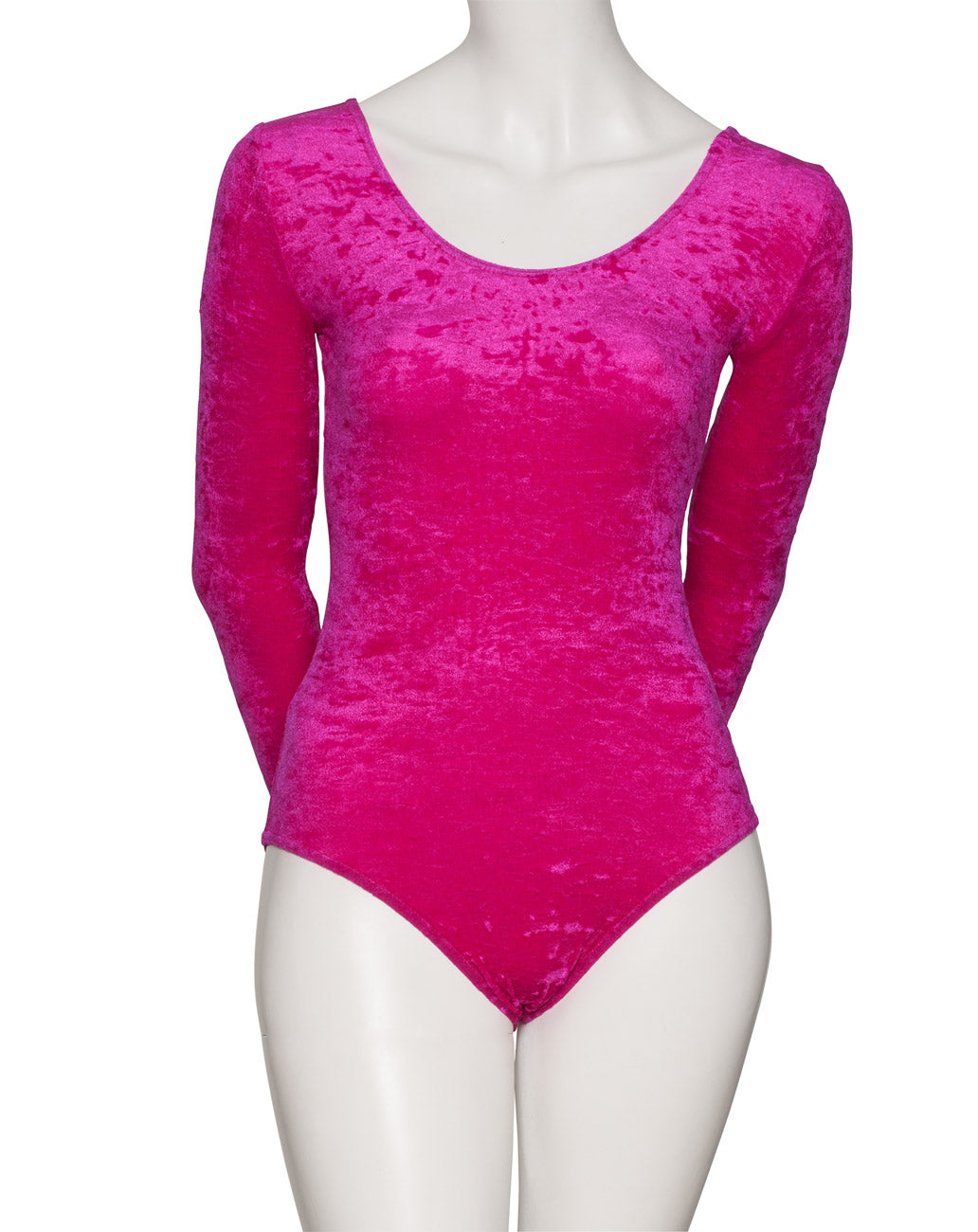 KDGV049 Women's All Colours Velour Crushed Velvet Long Sleeve Dance Leotard