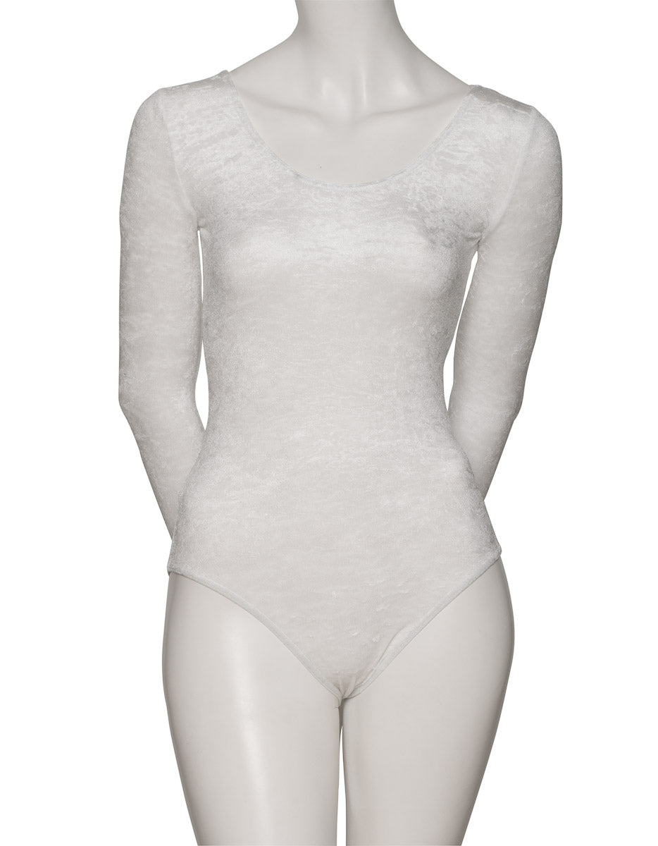 KDGV049 Women's All Colours Velour Crushed Velvet Long Sleeve Dance Leotard