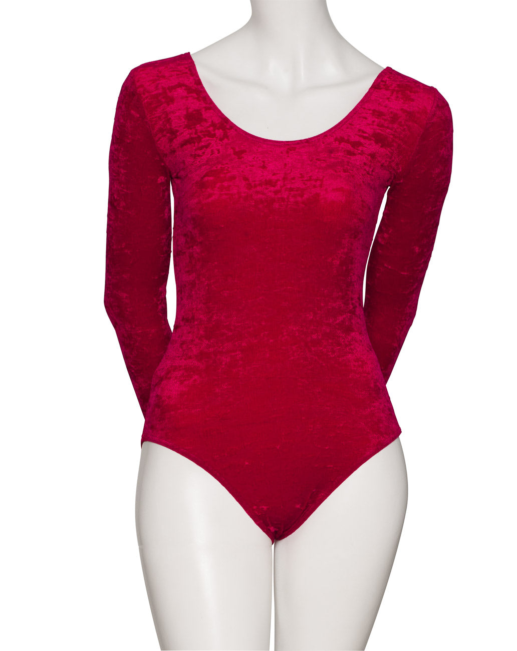 KDGV049 Women's All Colours Velour Crushed Velvet Long Sleeve Dance Leotard
