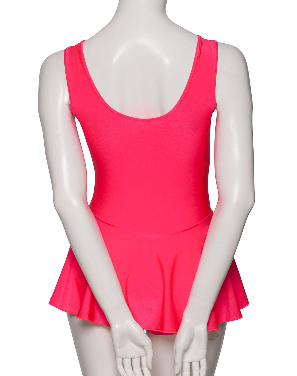 KDR005 Women's All Colours Nylon Lycra Sleeveless Ruched Leotard & Attached Skirt