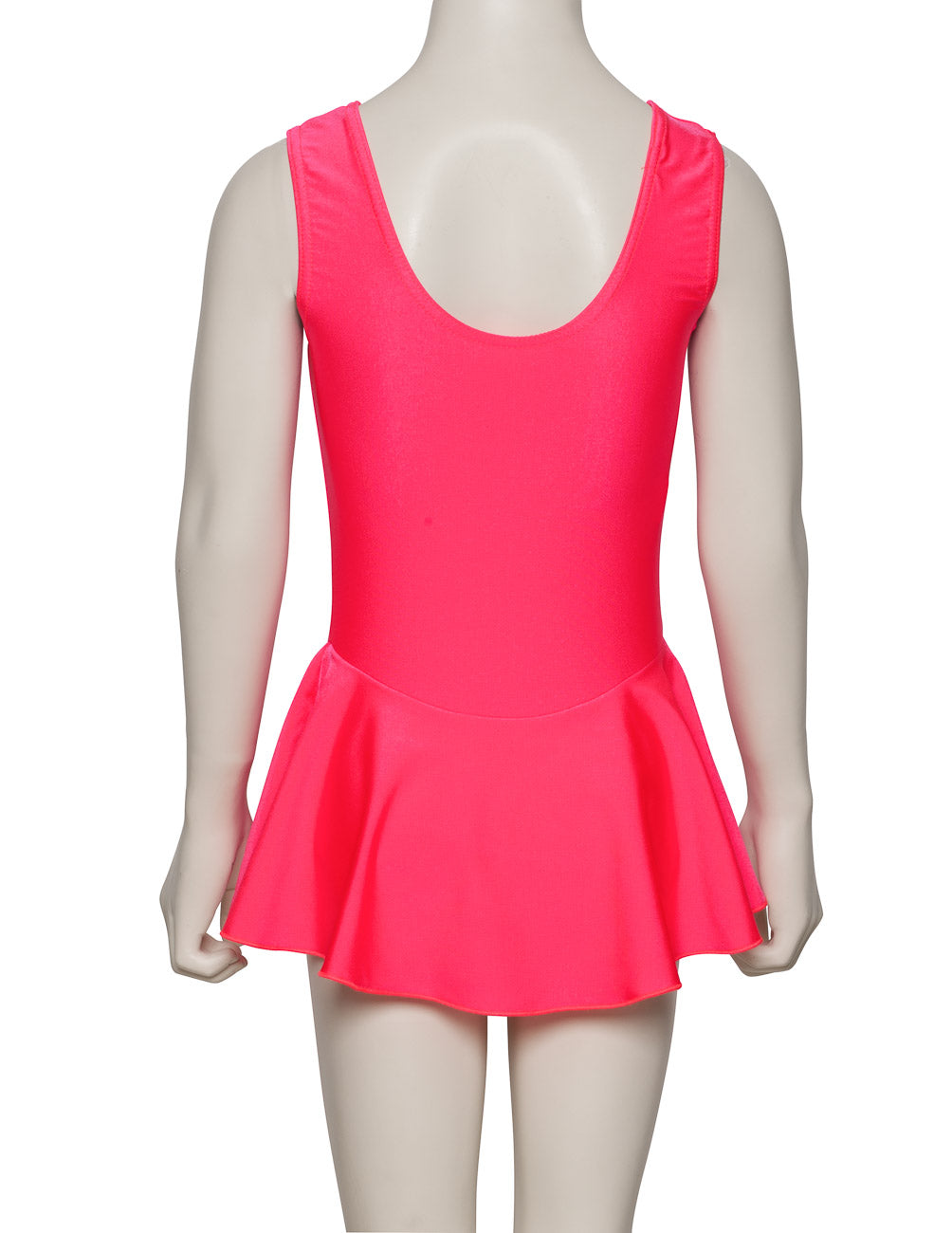 KDR005 Girls All Colours Nylon Lycra Sleeveless Ruched Leotard & Attached Skirt