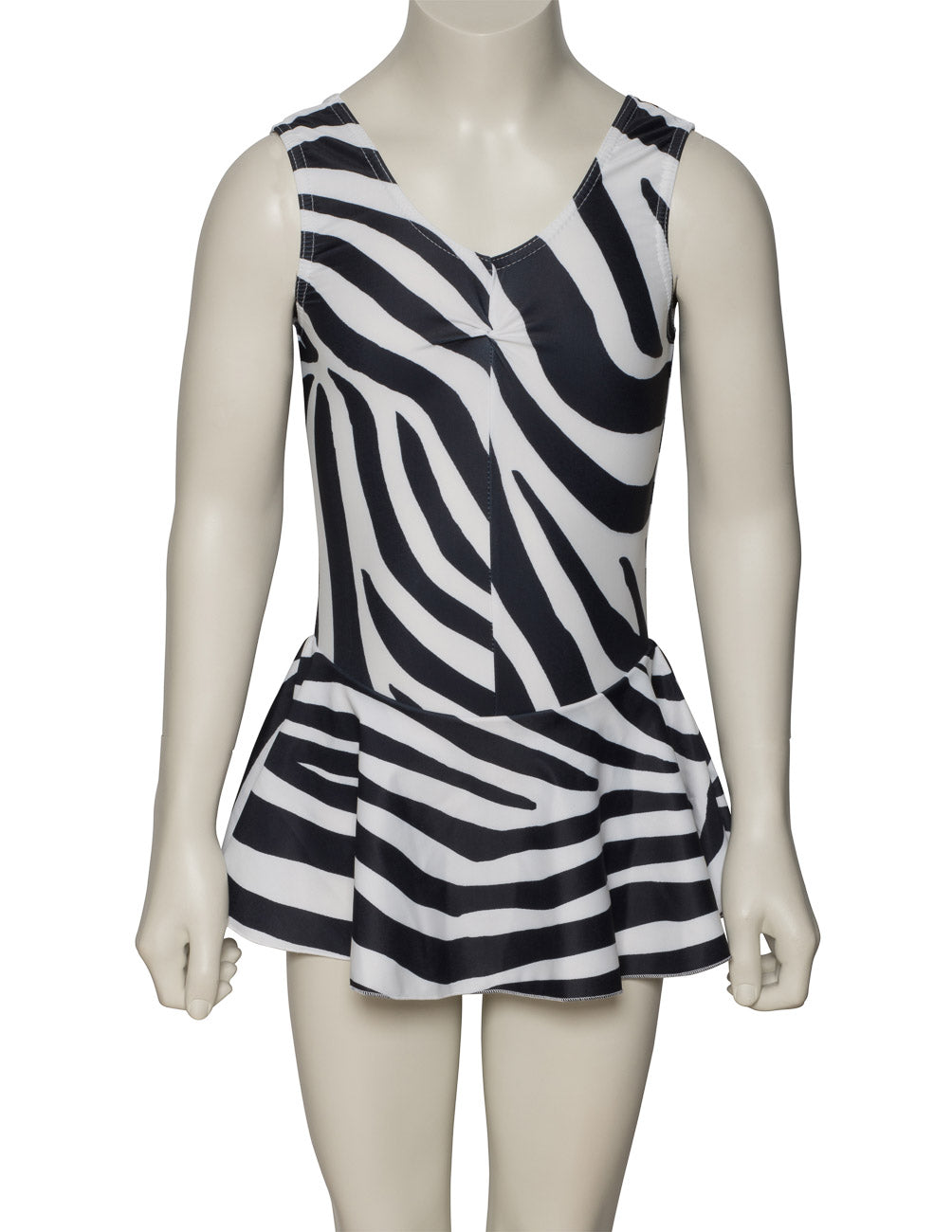 KDR005 All Colours ANIMAL PRINT Women's Girls Lycra Sleeveless Leotard & Skirt Dress