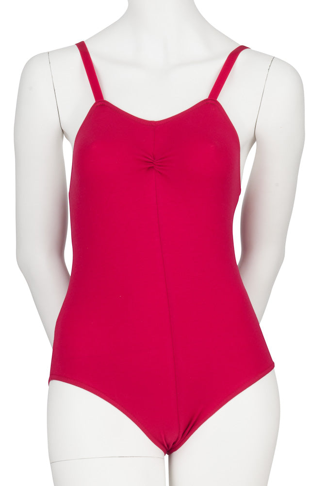 KDC021 Ballet Dance Cotton Ruched Camisole Leotard RAD & ISTD All Colours