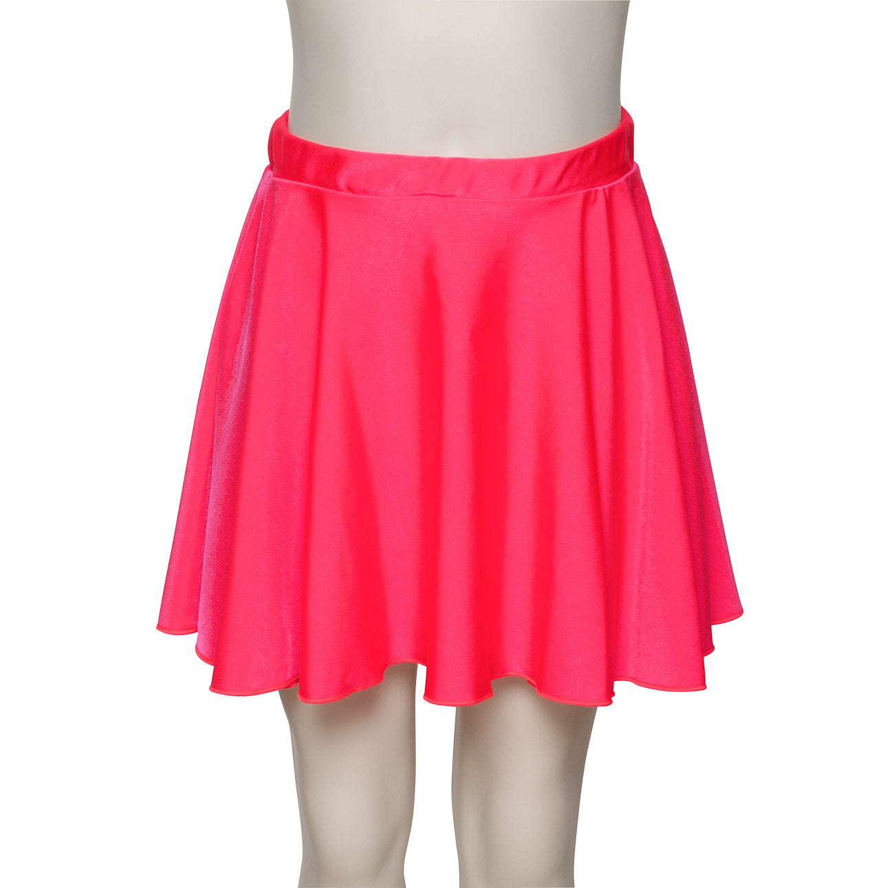 KDSK01 Girls All Colours Nylon Lycra Pull On Circular Dance Skirt