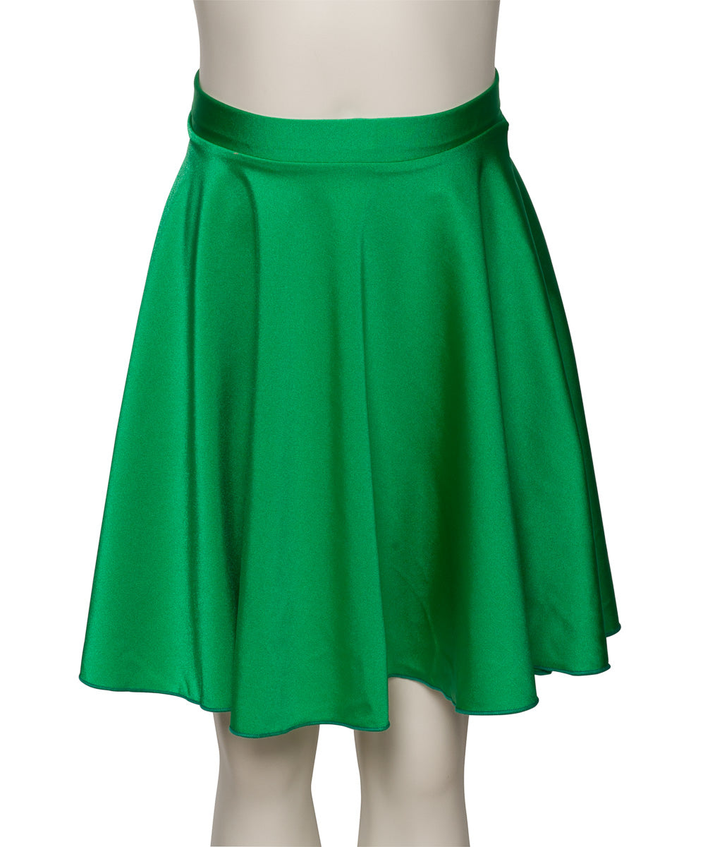 KDSK01 Girls All Colours Nylon Lycra Pull On Circular Dance Skirt