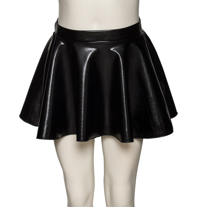 KDSK01 Girls All Colours of Shiny METALLIC Pull On Circular Dance Skirt