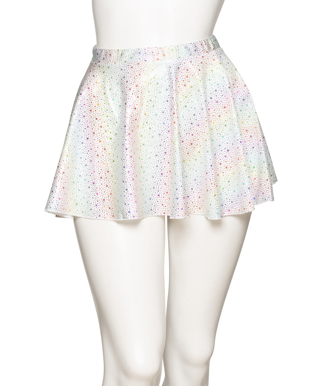 KDSK01 All Colours Girls Ladies STAR PRINT Pull On Circular Dance Skirt