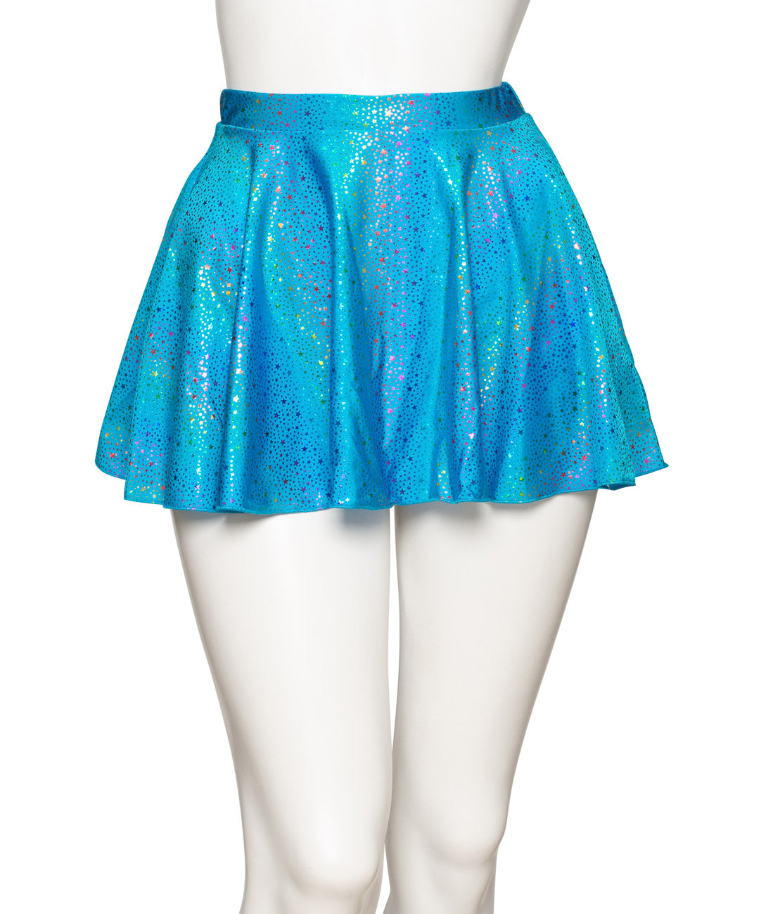KDSK01 All Colours Girls Ladies STAR PRINT Pull On Circular Dance Skirt