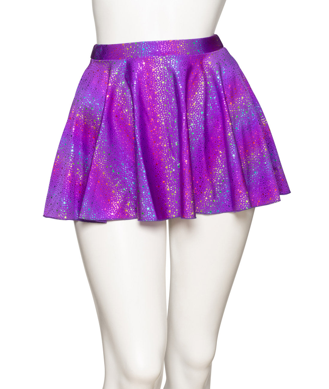 KDSK01 All Colours Girls Ladies STAR PRINT Pull On Circular Dance Skirt